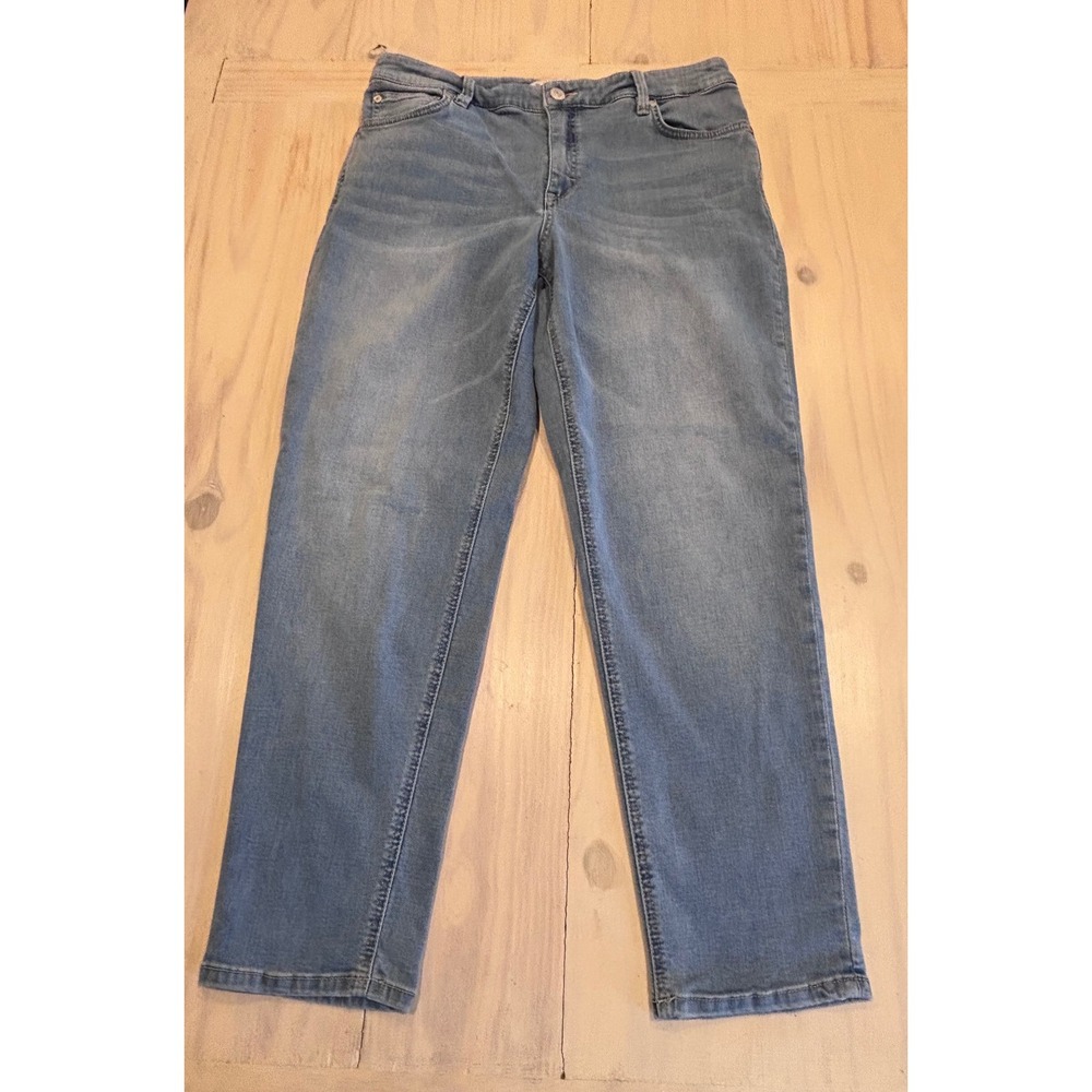 Tommy Bahama Leila Indigo Mid Rise Slim Boyfriend Jeans Blue Size 12 29 Inseam